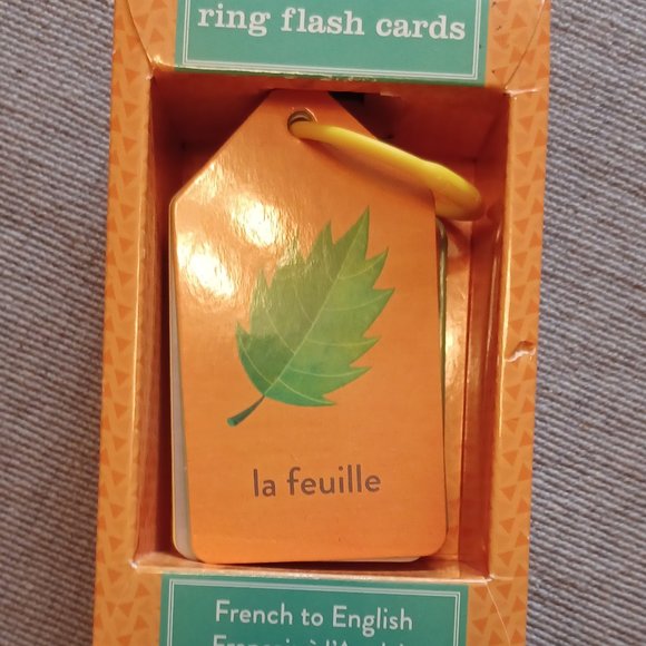 French/English 26 ring flash cards - Picture 2 of 4
